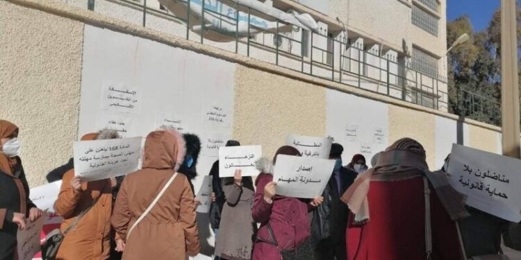 احتجاج أعوان التخدير والإنعاش للصحة العمومية لولاية باتنة