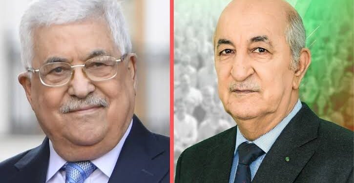 رئيس الجمهورية يتلقى رسالة تهنئة من نظيره الفلسطيني