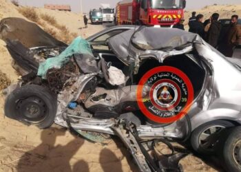 قتيل وجريح في حادث مرور بالوادي (صور)