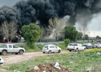 حريق مهول قرب مطار قسنطينة