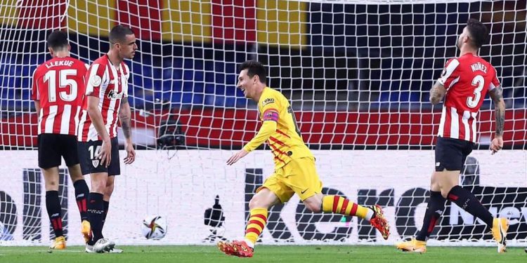 برشلونة يطيح ببيلباو ويتوج بكأس الملك