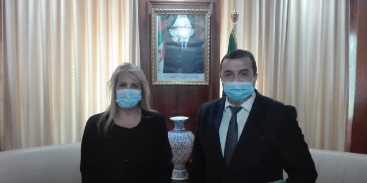 عرقاب يستقبل رئيسة كونفدرالية المؤسسات الجزائرية