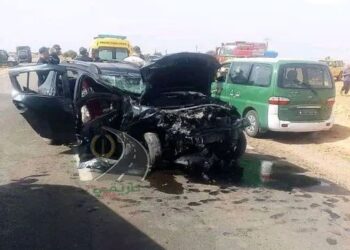 بالصور.. وفاة 3 أشخاص في حادث مرور