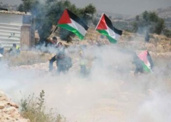 قمع مسيرة في فلسطين