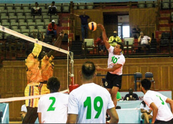 هدف منتخب الكرة الطائرة في الألعاب المتوسطية