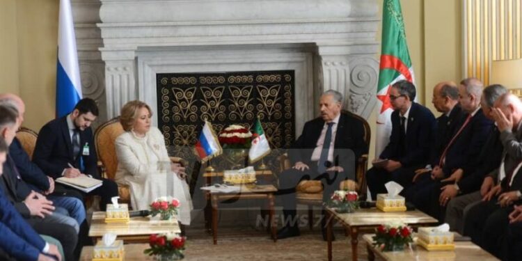 قوجيل يتحادث مع رئيسة المجلس الفيدرالي للجمعية الفيدرالية لروسيا