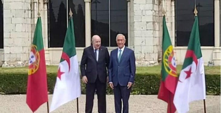 رئيس الجمهورية يتحادث مع نظيره البرتغالي