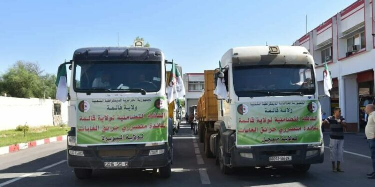 قوافل تضامنية موجهة للمتضررين من الحرائق