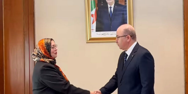 الوزير الأول يستقبل وزيرة الدولة لشؤون المرأة بحكومة الوحدة الليبية