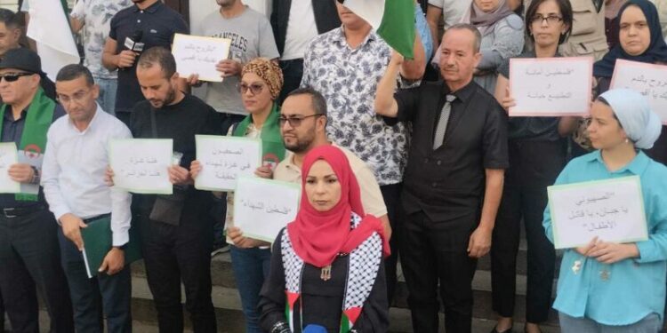 وقفة تضامنية مع شهداء غزة والصحفيين الفلسطينيين