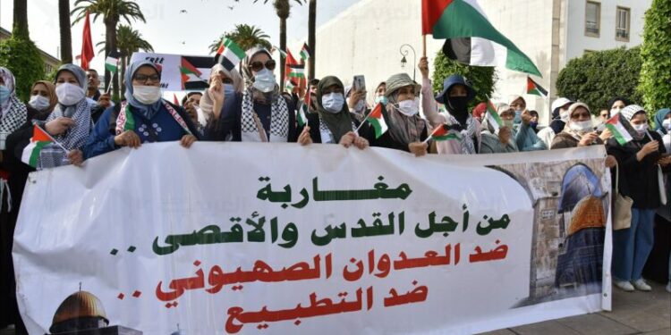 111 مظاهرة مغربية تضامنا مع فلسطين ورفضا للتطبيع في يوم واحد