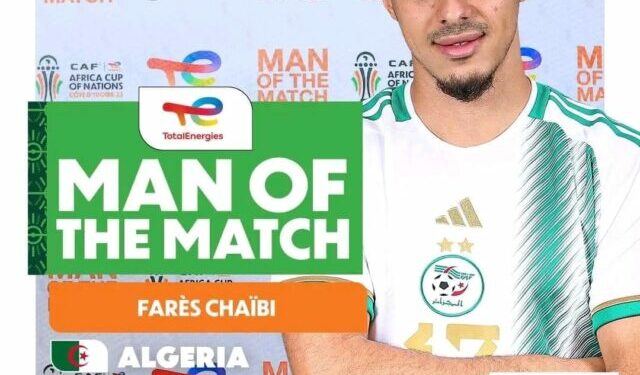 شايبي أفضل لاعب في مباراة “الخضر” أمام أنغولا