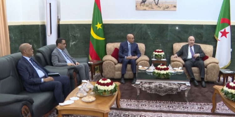 الرئيس تبون يجري محادثات ثنائية مع نظيره الموريتاني