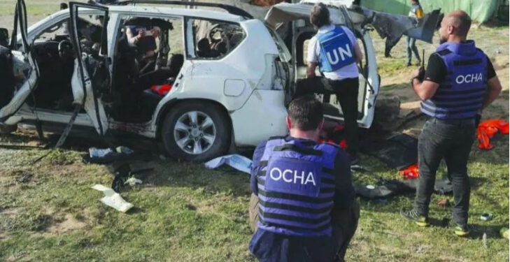 رايتس ووتش: الاحتلال الصهيوني شن 8 ضربات على قوافل ومبان إغاثة دوليين بغزة