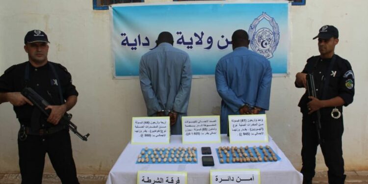 حجز كلوغرامي كوكايين وهيروين بأحشاء أجنبيين في غرداية
