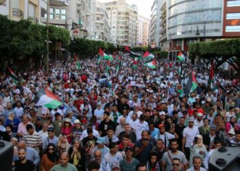 احتجاجات بالمغرب تنديدا برسو سفينة محملة بأسلحة متوجهة للكيان الصهيوني