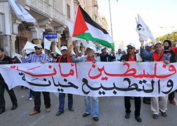 احتجاجات عارمة بمدن المغرب ضد خيانة التطبيع مع الكيان الصهيوني