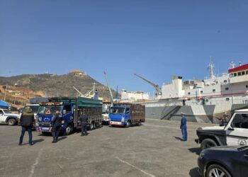 باخرة محملة بالكباش ترسو بميناء وهران