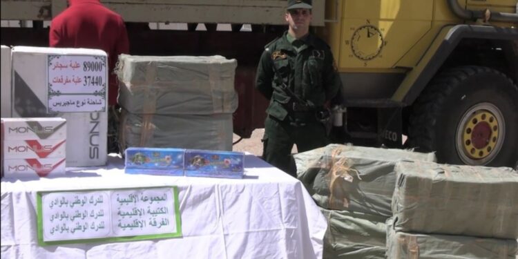 حجز كمية سجائر ومفرقعات كبيرة في الوادي