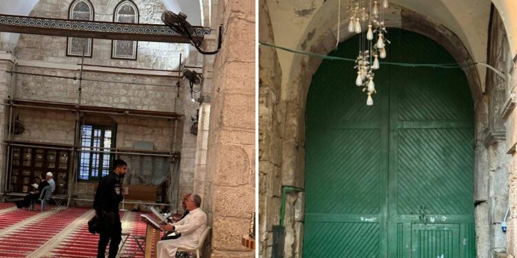 الاحتلال الصهيوني يغلق أبواب المسجد الأقصى